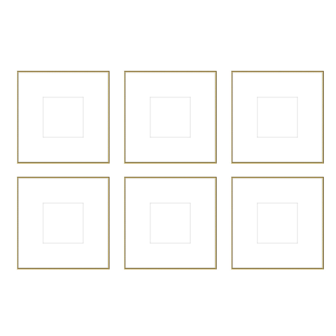Gallery Wall - The Grids #G603 Ashton (Flat) / Gold Gloss Gallery Walls Made Easy