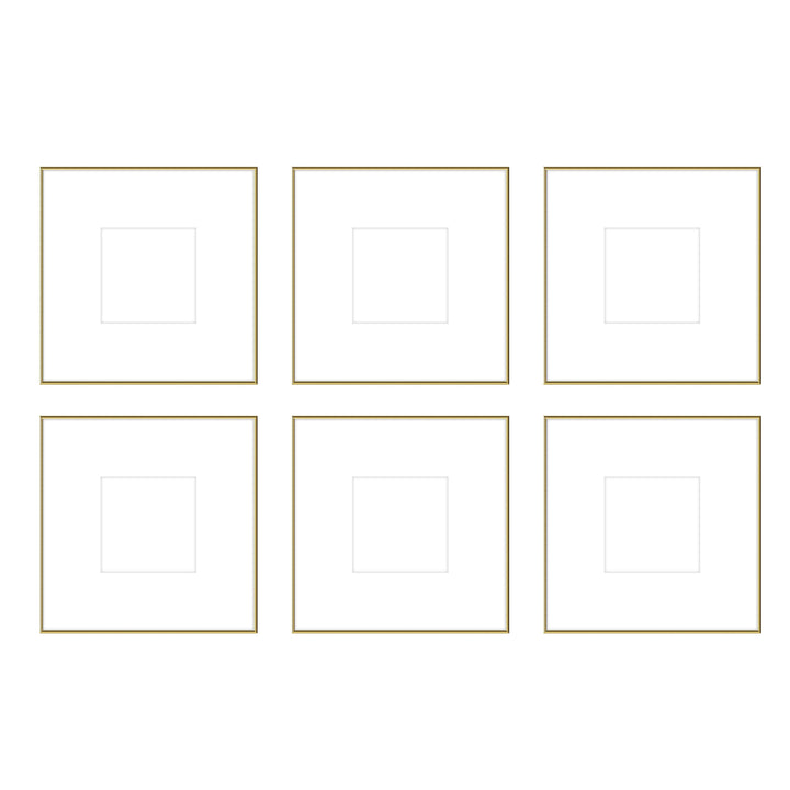 Gallery Wall - The Grids #G603 Ashton (Flat) / Gold Gloss Gallery Walls Made Easy