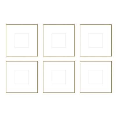 Gallery Wall - The Grids #G603 Ashton (Flat) / Gold Gloss Gallery Walls Made Easy