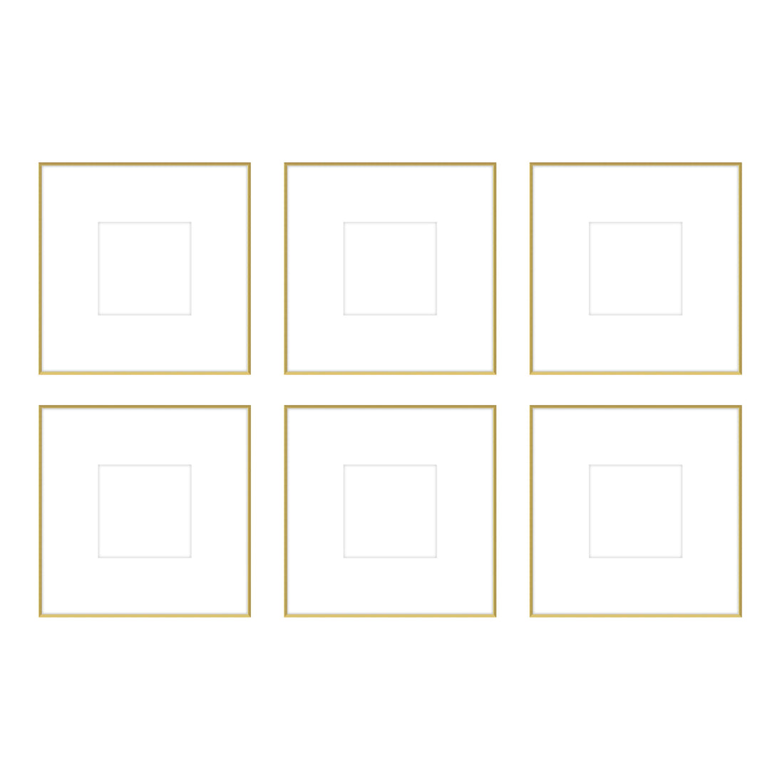 Gallery Wall - The Grids #G603 Ashton (Flat) / Gold Satin Gallery Walls Made Easy