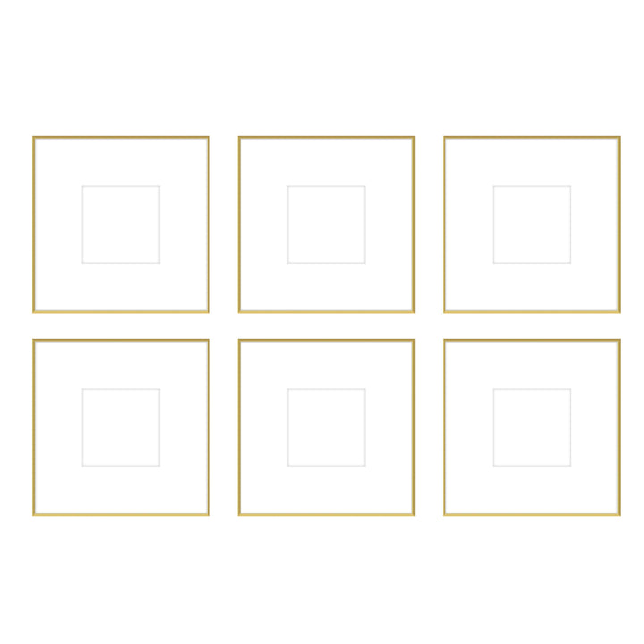 Gallery Wall - The Grids #G603 Ashton (Flat) / Gold Satin Gallery Walls Made Easy
