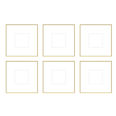 Gallery Wall - The Grids #G603 Ashton (Flat) / Gold Satin Gallery Walls Made Easy