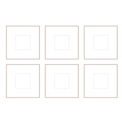 Gallery Wall - The Grids #G603 Ashton (Flat) / Rose Gold Gallery Walls Made Easy