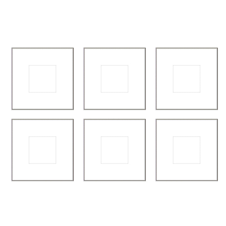 Gallery Wall - The Grids #G603 Ashton (Flat) / Silver Gloss Gallery Walls Made Easy