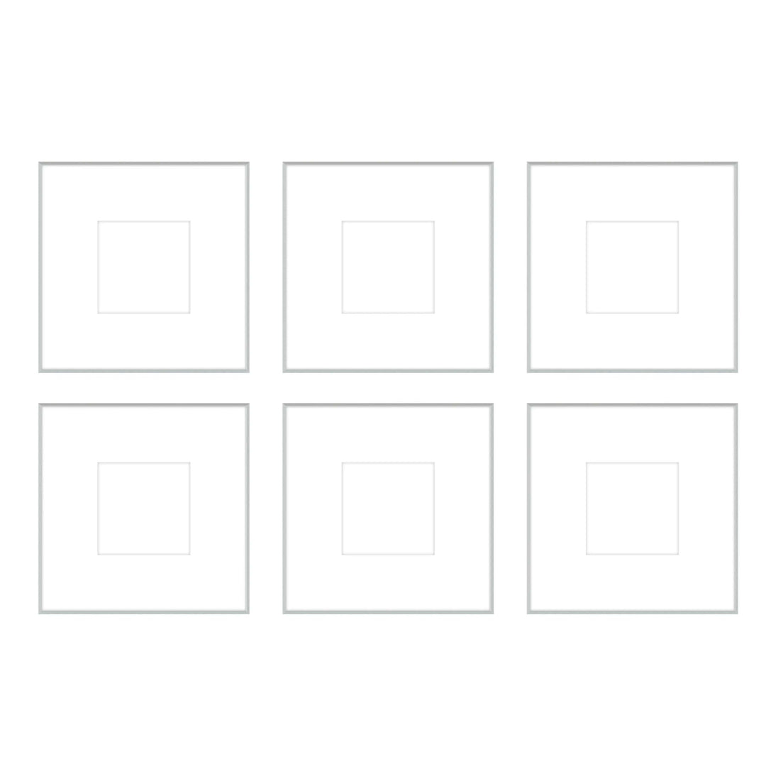 Gallery Wall - The Grids #G603 Ashton (Flat) / Silver Satin Gallery Walls Made Easy