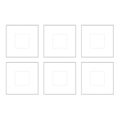 Gallery Wall - The Grids #G603 Ashton (Flat) / Silver Satin Gallery Walls Made Easy