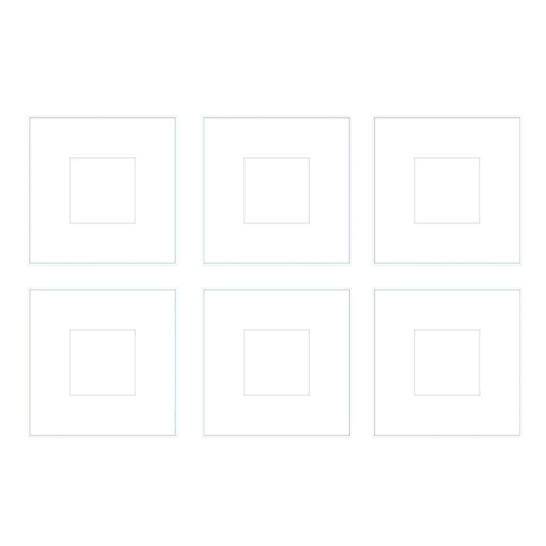 Gallery Wall - The Grids #G603 Ashton (Flat) / White Gallery Walls Made Easy