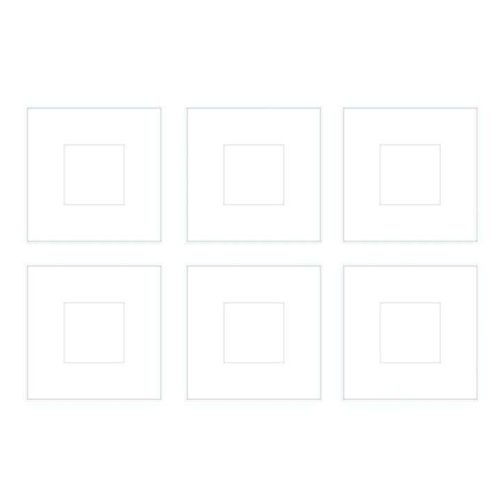 Gallery Wall - The Grids #G603 Ashton (Flat) / White Gallery Walls Made Easy