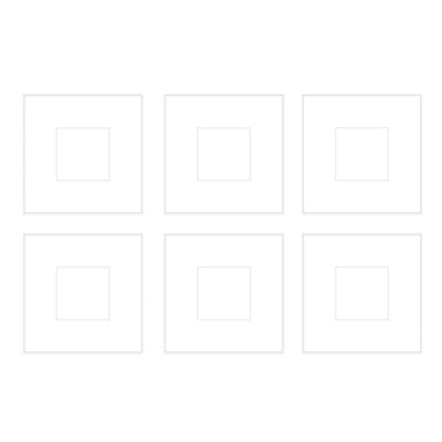 Gallery Wall - The Grids #G603 Ashton (Flat) / White Gallery Walls Made Easy