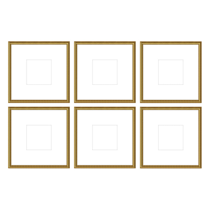 Gallery Wall - The Grids #G603 Graysen / Gold Satin Gallery Walls Made Easy