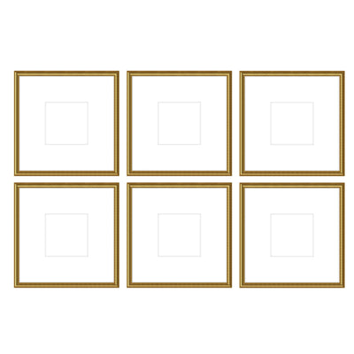Gallery Wall - The Grids #G603 Graysen / Gold Satin Gallery Walls Made Easy