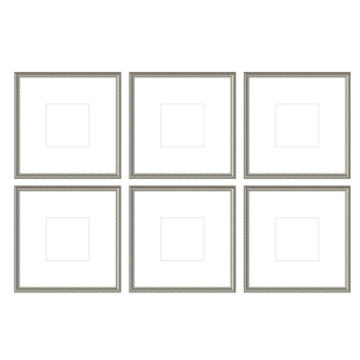 Gallery Wall - The Grids #G603 Graysen / Silver Satin Gallery Walls Made Easy