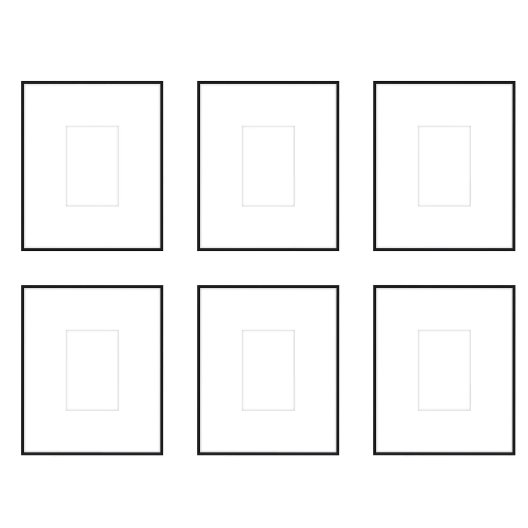 Gallery Wall - The Grids #G604 Ashton (Flat) / Black Satin Gallery Walls Made Easy