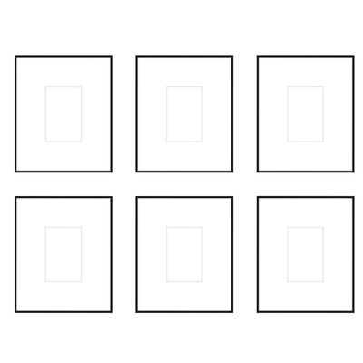 Gallery Wall - The Grids #G604 Ashton (Flat) / Black Satin Gallery Walls Made Easy