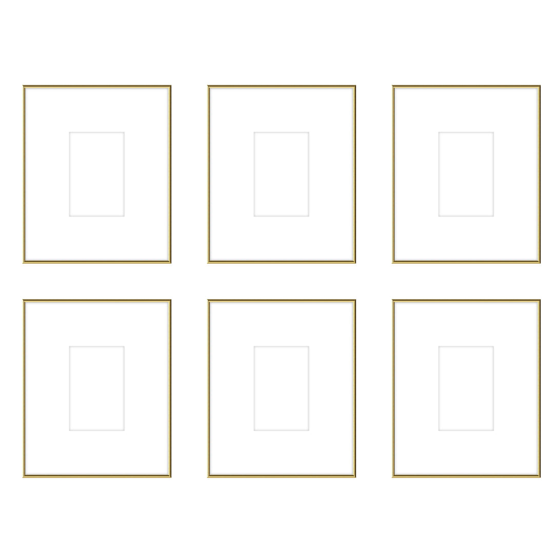 Gallery Wall - The Grids #G604 Ashton (Flat) / Gold Gloss Gallery Walls Made Easy