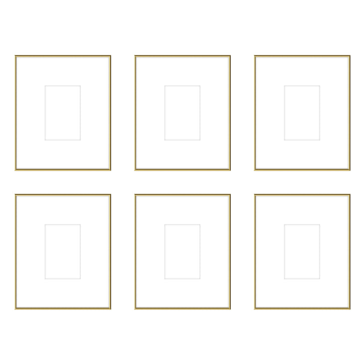 Gallery Wall - The Grids #G604 Ashton (Flat) / Gold Gloss Gallery Walls Made Easy