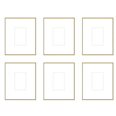 Gallery Wall - The Grids #G604 Ashton (Flat) / Gold Gloss Gallery Walls Made Easy