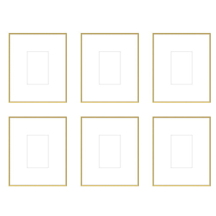 Gallery Wall - The Grids #G604 Ashton (Flat) / Gold Satin Gallery Walls Made Easy