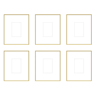 Gallery Wall - The Grids #G604 Ashton (Flat) / Gold Satin Gallery Walls Made Easy