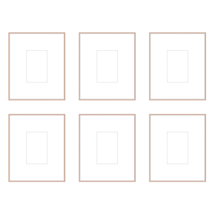 Gallery Wall - The Grids #G604 Ashton (Flat) / Rose Gold Gallery Walls Made Easy