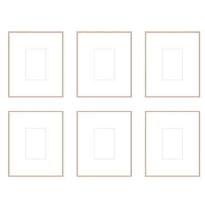 Gallery Wall - The Grids #G604 Ashton (Flat) / Rose Gold Gallery Walls Made Easy