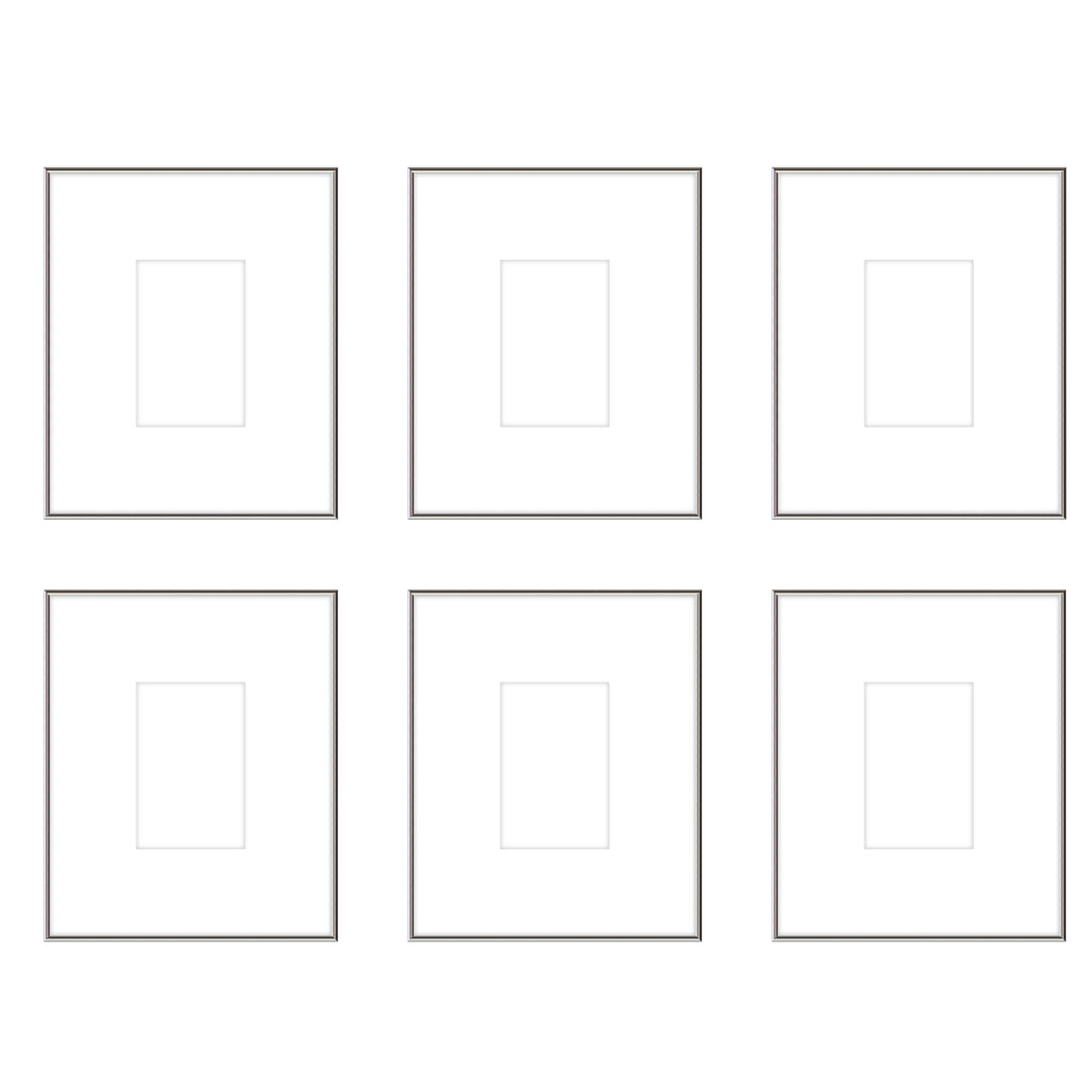 Gallery Wall - The Grids #G604 Ashton (Flat) / Silver Gloss Gallery Walls Made Easy