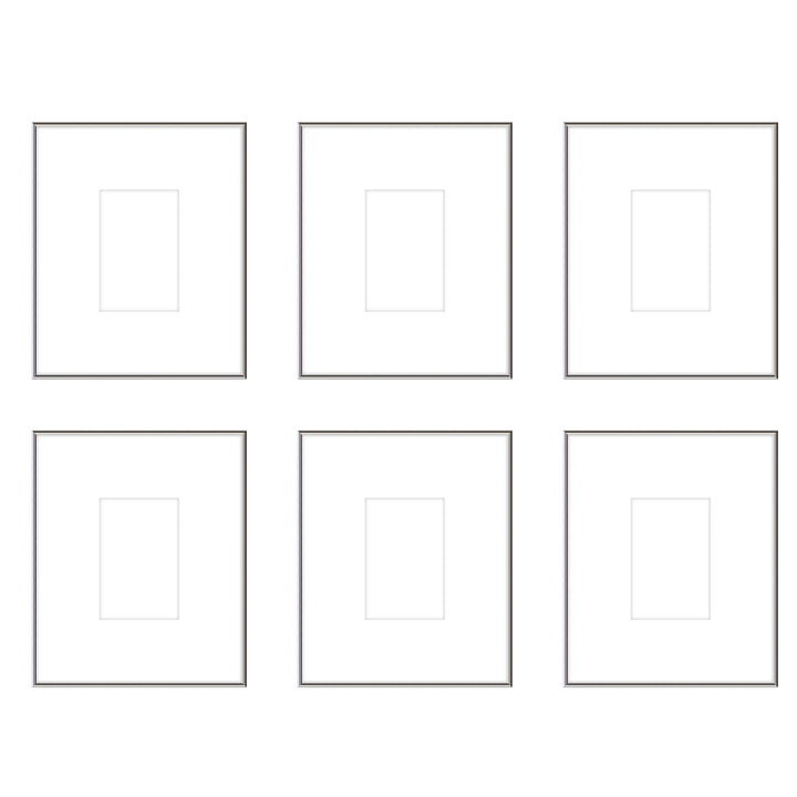 Gallery Wall - The Grids #G604 Ashton (Flat) / Silver Gloss Gallery Walls Made Easy