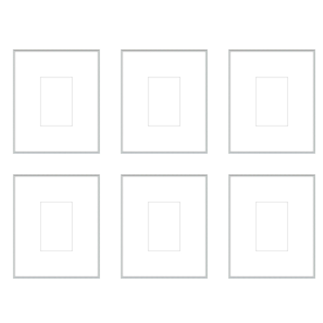 Gallery Wall - The Grids #G604 Ashton (Flat) / Silver Satin Gallery Walls Made Easy