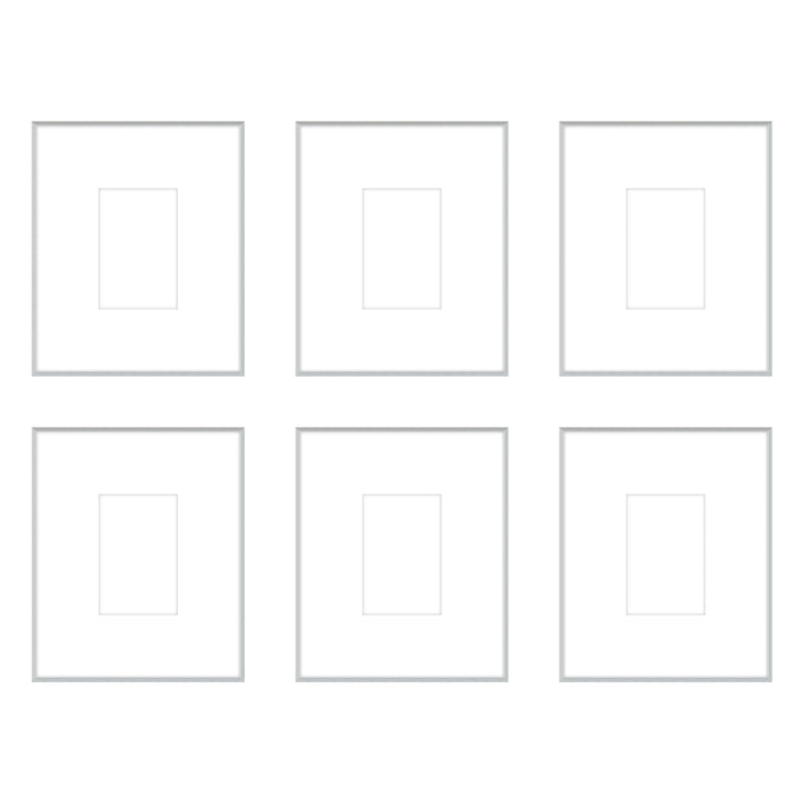 Gallery Wall - The Grids #G604 Ashton (Flat) / Silver Satin Gallery Walls Made Easy