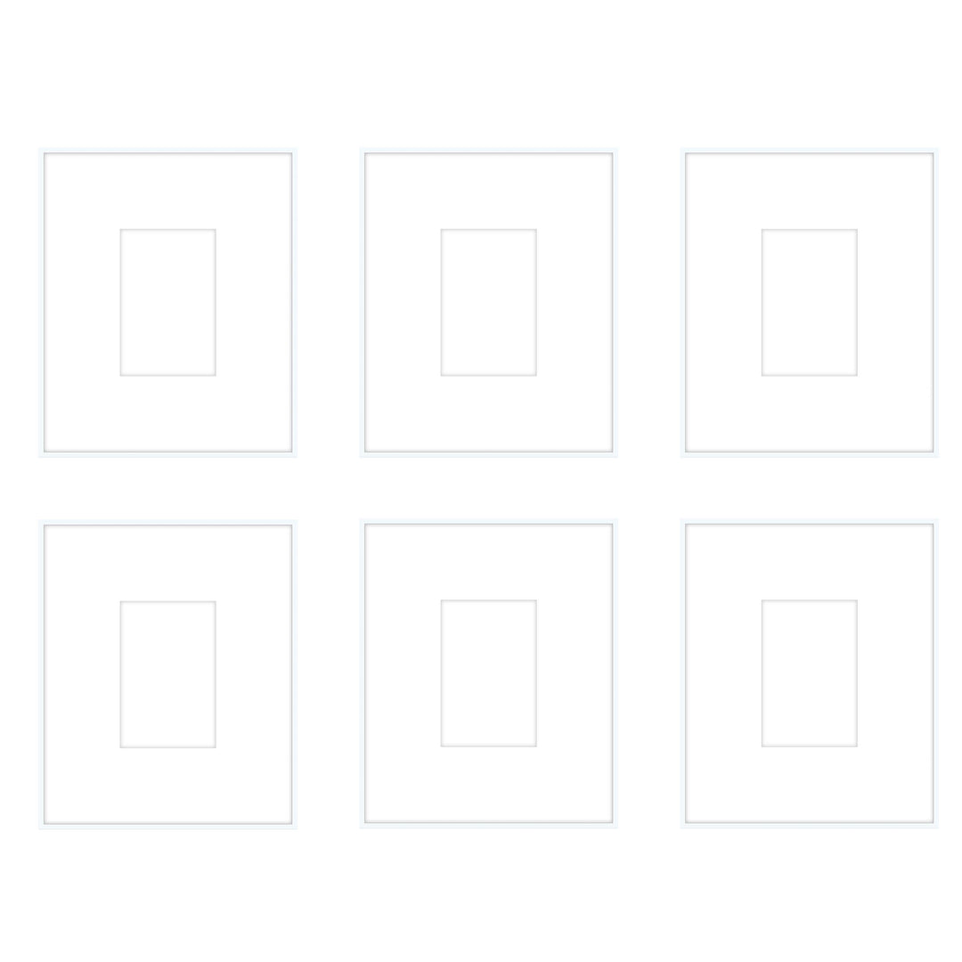 Gallery Wall - The Grids #G604 Ashton (Flat) / White Gallery Walls Made Easy