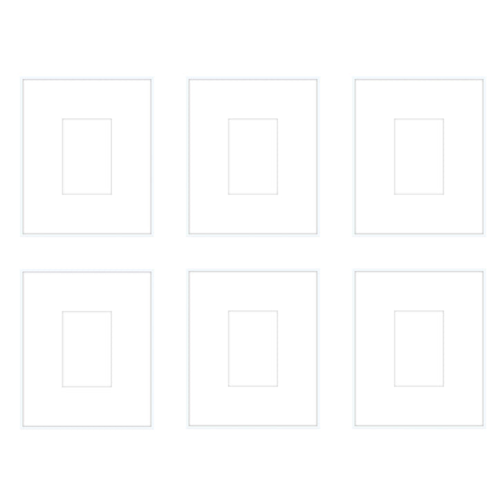 Gallery Wall - The Grids #G604 Ashton (Flat) / White Gallery Walls Made Easy