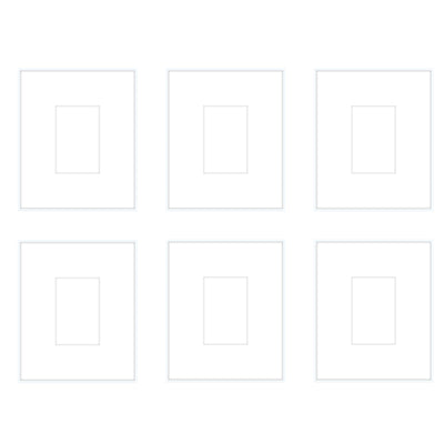 Gallery Wall - The Grids #G604 Ashton (Flat) / White Gallery Walls Made Easy