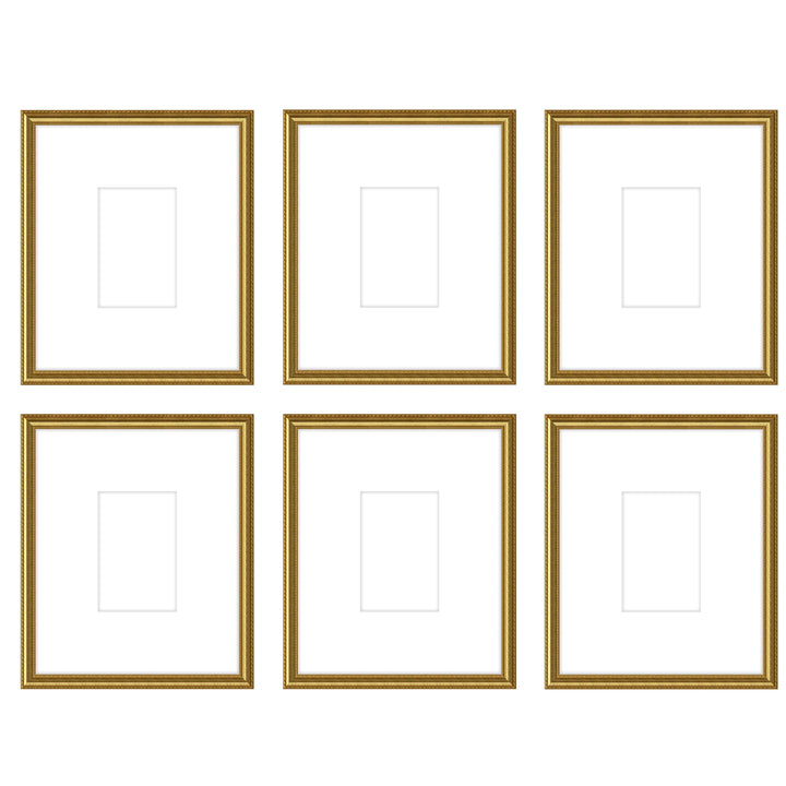 Gallery Wall - The Grids #G604 Graysen / Gold Satin Gallery Walls Made Easy
