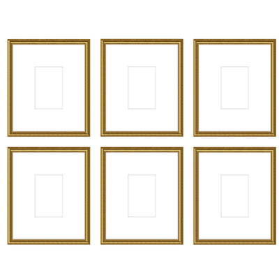 Gallery Wall - The Grids #G604 Graysen / Gold Satin Gallery Walls Made Easy