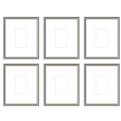 Gallery Wall - The Grids #G604 Graysen / Silver Satin Gallery Walls Made Easy