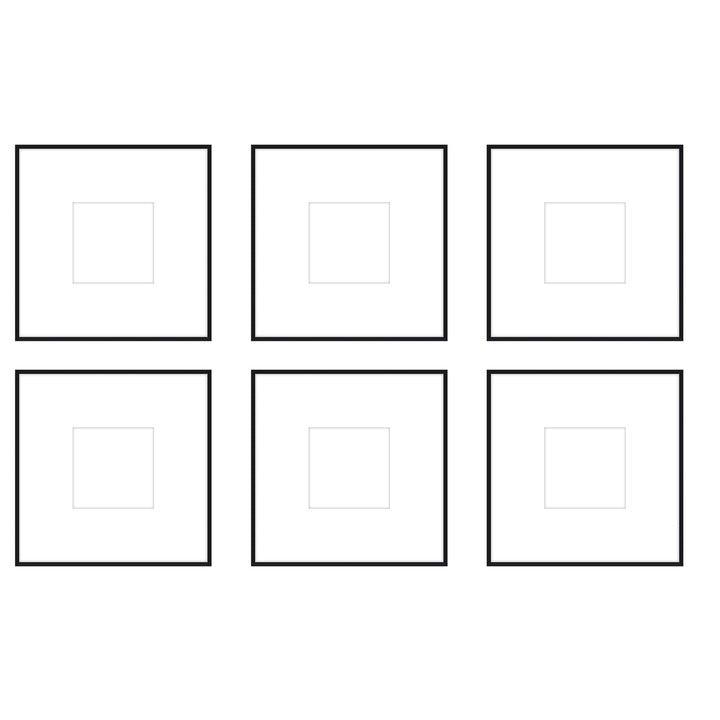 Gallery Wall - The Grids #G605 Ashton (Flat) / Black Satin Gallery Walls Made Easy