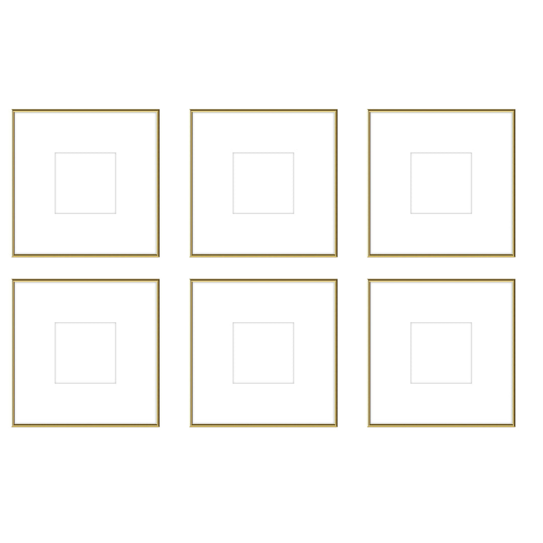 Gallery Wall - The Grids #G605 Ashton (Flat) / Gold Gloss Gallery Walls Made Easy