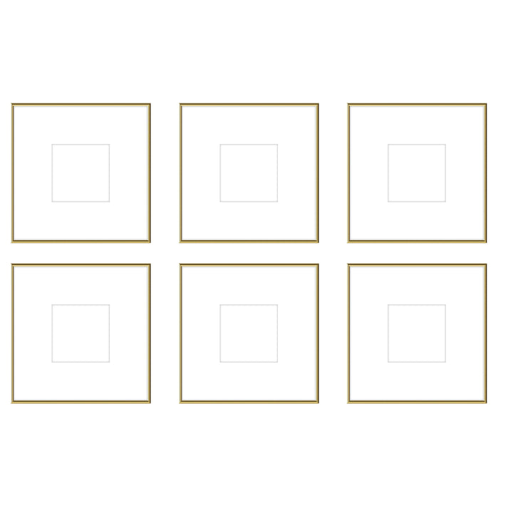 Gallery Wall - The Grids #G605 Ashton (Flat) / Gold Gloss Gallery Walls Made Easy