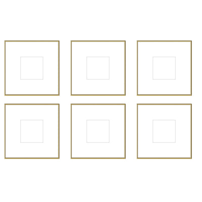 Gallery Wall - The Grids #G605 Ashton (Flat) / Gold Gloss Gallery Walls Made Easy