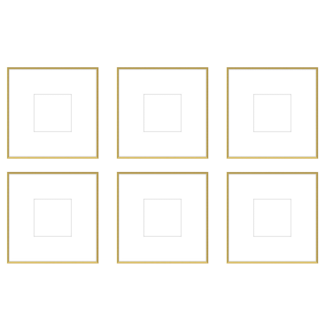 Gallery Wall - The Grids #G605 Ashton (Flat) / Gold Satin Gallery Walls Made Easy