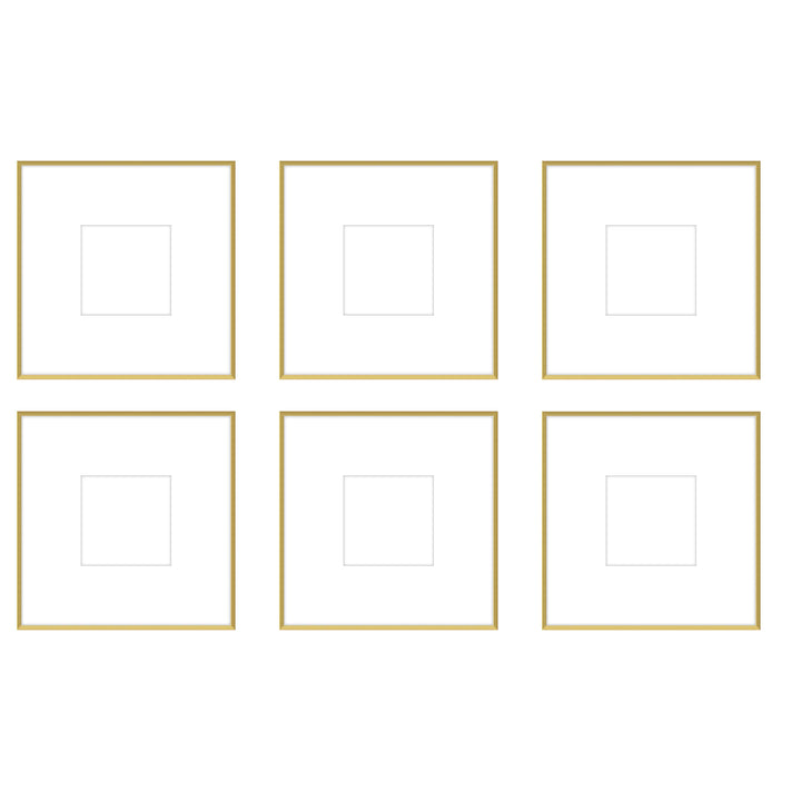Gallery Wall - The Grids #G605 Ashton (Flat) / Gold Satin Gallery Walls Made Easy