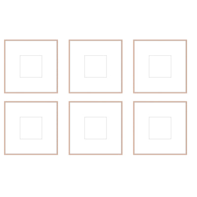 Gallery Wall - The Grids #G605 Ashton (Flat) / Rose Gold Gallery Walls Made Easy