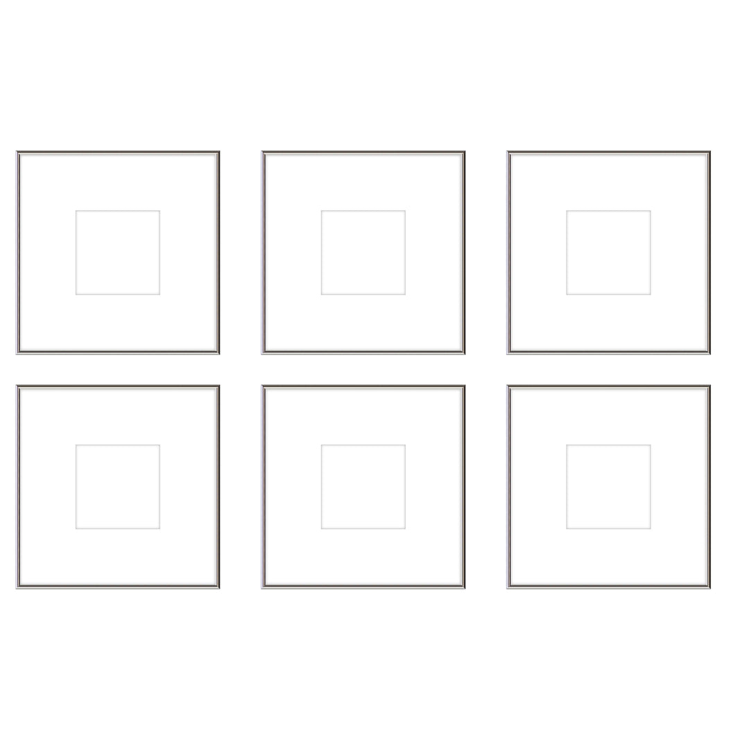 Gallery Wall - The Grids #G605 Ashton (Flat) / Silver Gloss Gallery Walls Made Easy