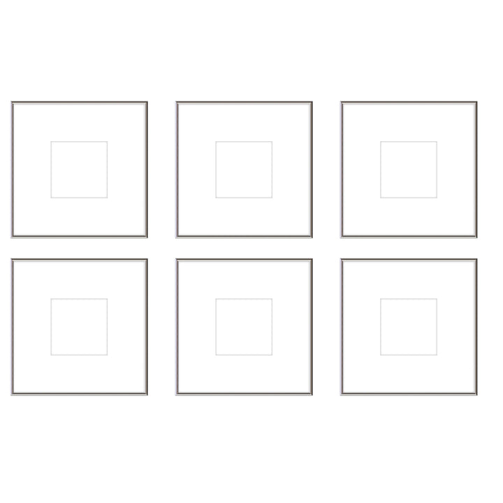 Gallery Wall - The Grids #G605 Ashton (Flat) / Silver Gloss Gallery Walls Made Easy