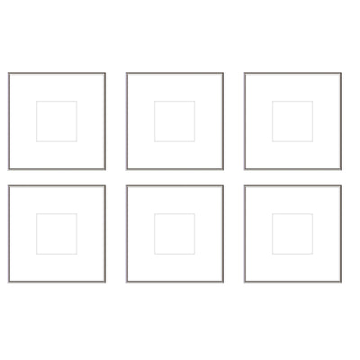 Gallery Wall - The Grids #G605 Ashton (Flat) / Silver Gloss Gallery Walls Made Easy