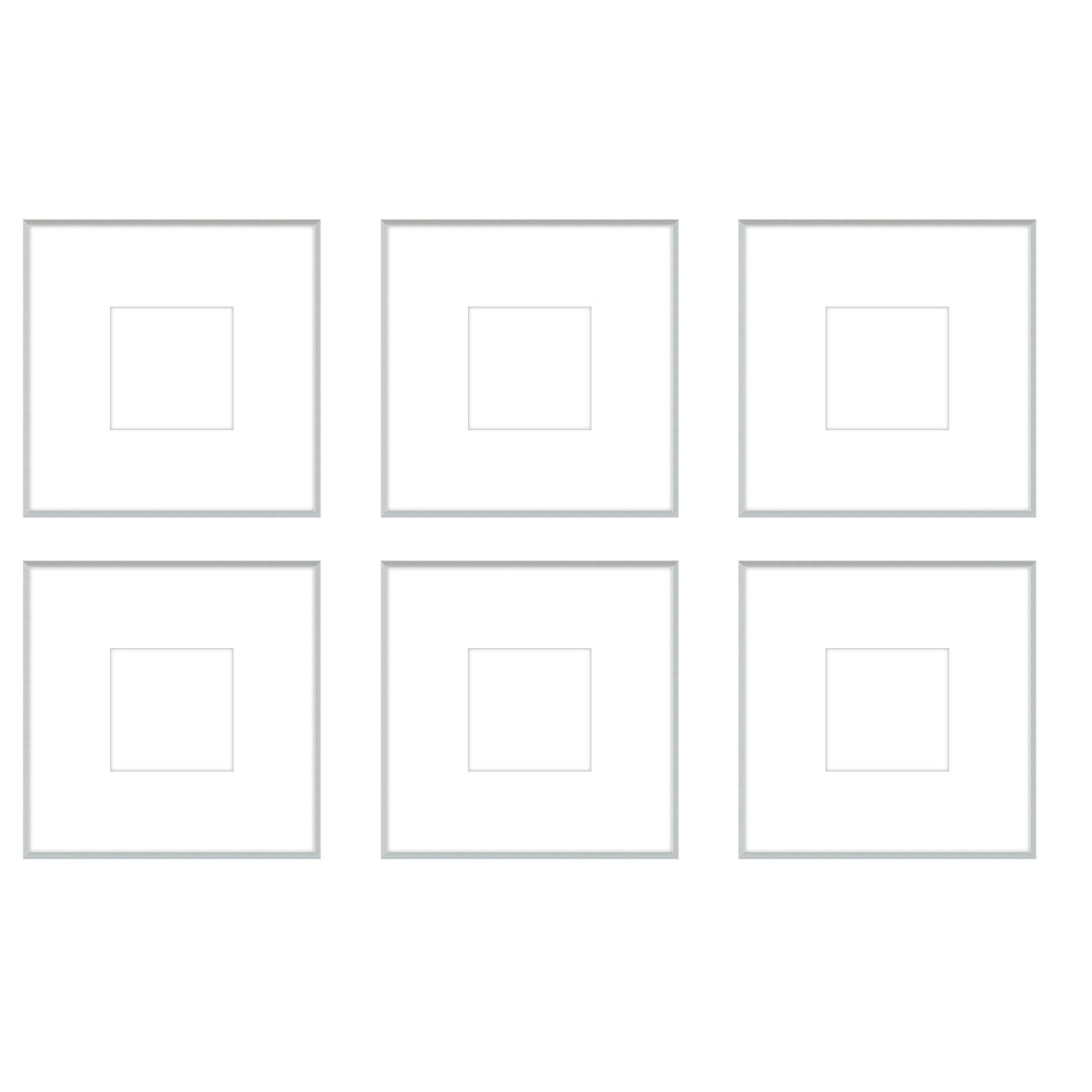 Gallery Wall - The Grids #G605 Ashton (Flat) / Silver Satin Gallery Walls Made Easy