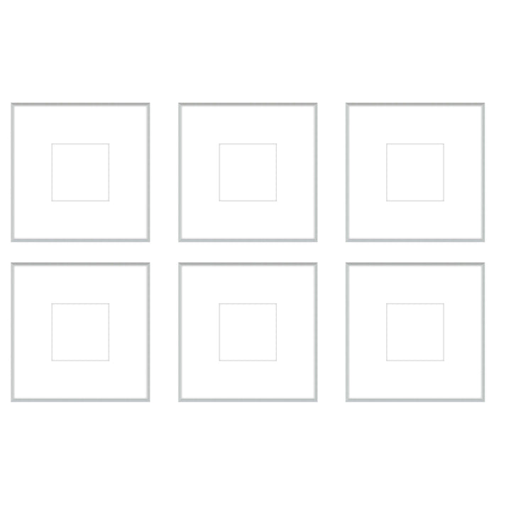 Gallery Wall - The Grids #G605 Ashton (Flat) / Silver Satin Gallery Walls Made Easy