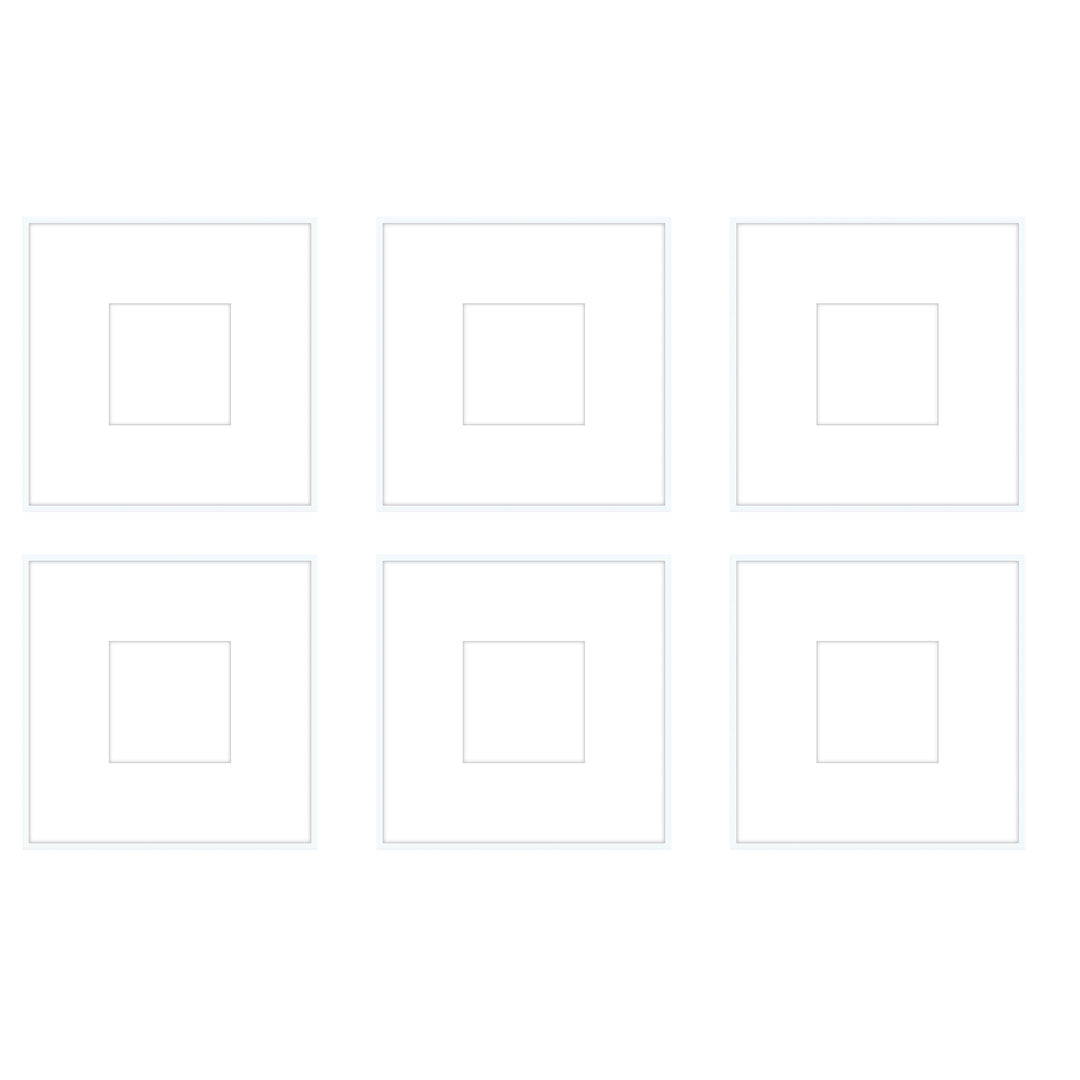 Gallery Wall - The Grids #G605 Ashton (Flat) / White Gallery Walls Made Easy