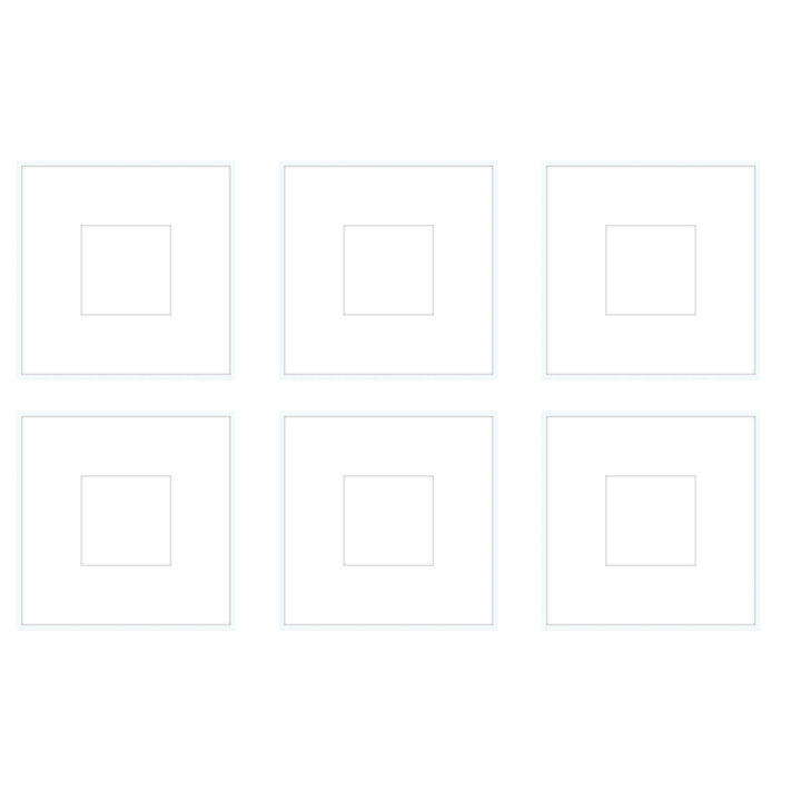 Gallery Wall - The Grids #G605 Ashton (Flat) / White Gallery Walls Made Easy