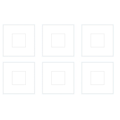 Gallery Wall - The Grids #G605 Ashton (Flat) / White Gallery Walls Made Easy